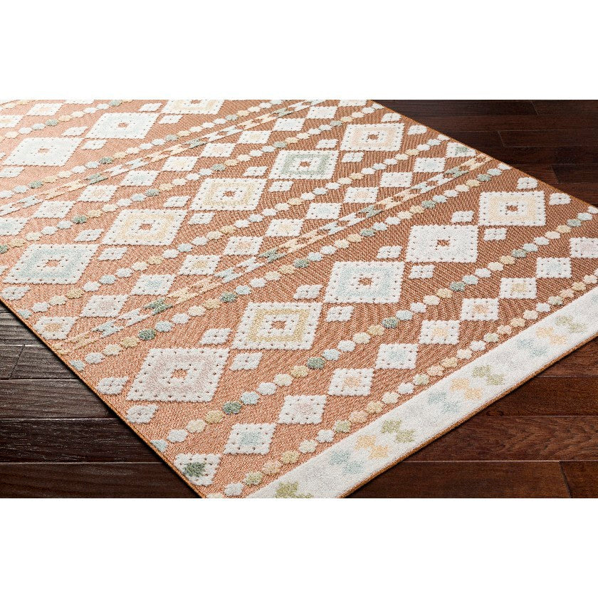 Zarinah Coastal Rust Area Rug