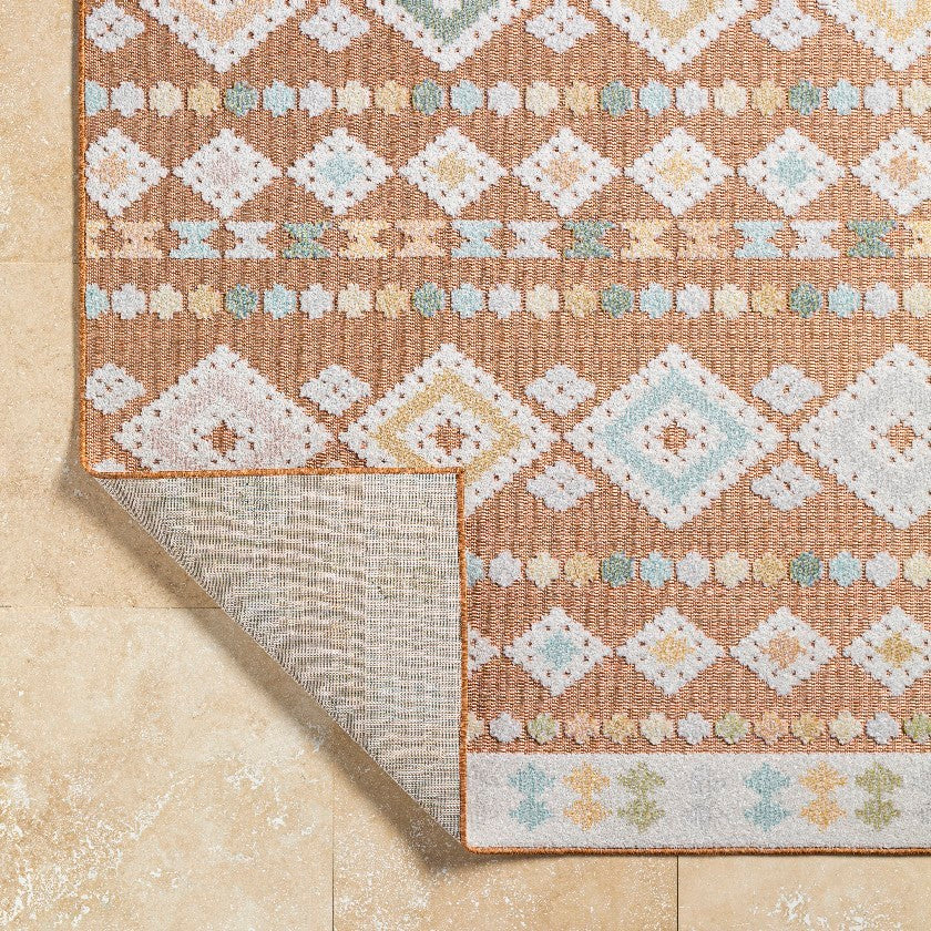 Zarinah Coastal Rust Area Rug