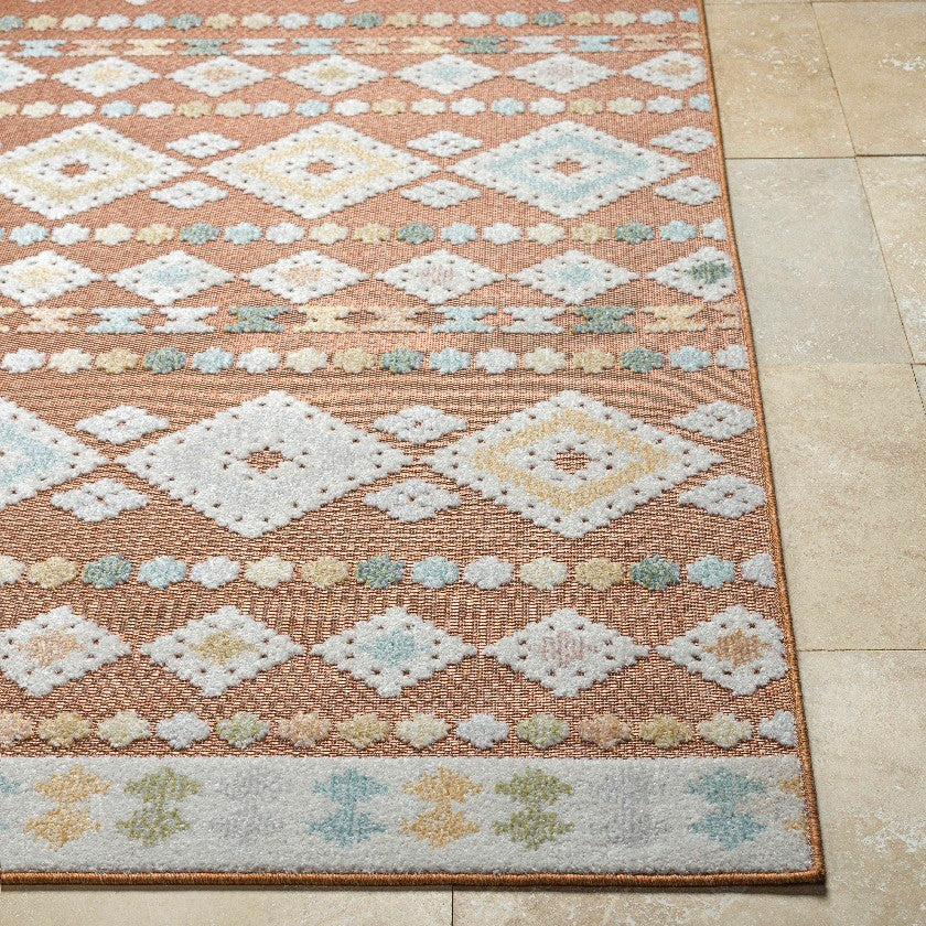 Zarinah Coastal Rust Area Rug