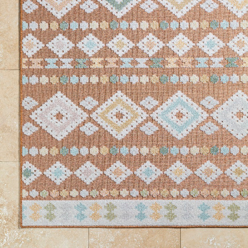 Zarinah Coastal Rust Area Rug