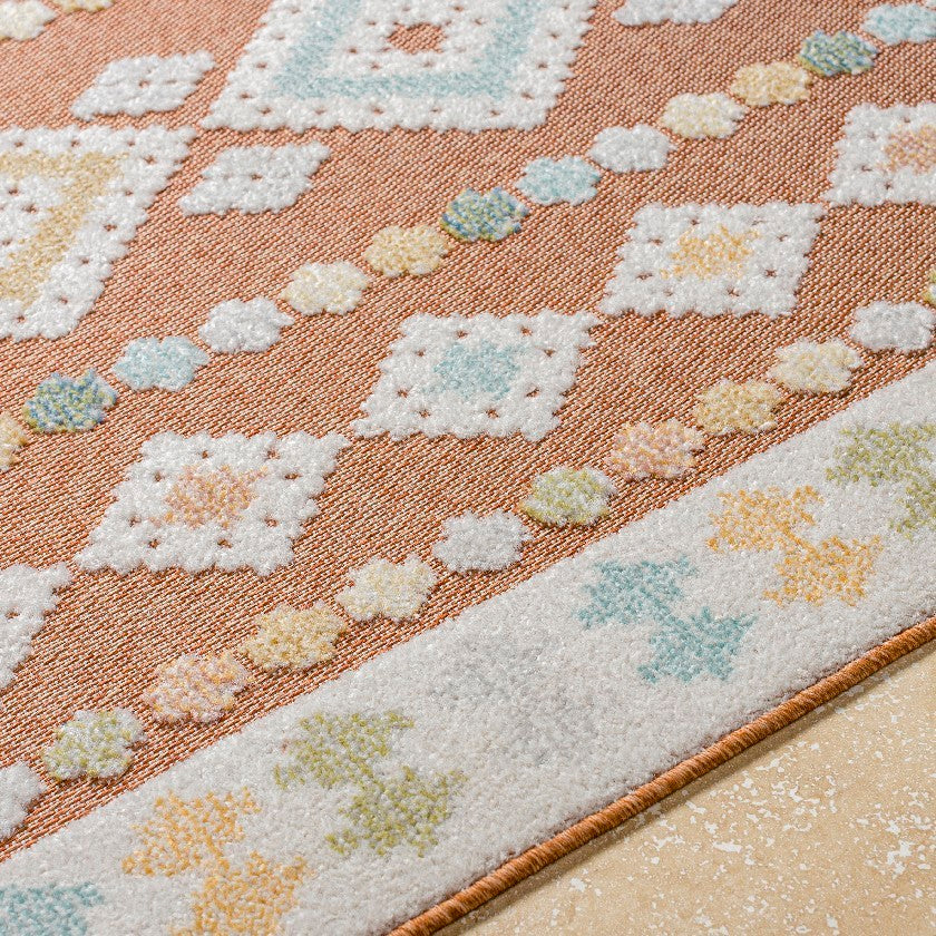 Zarinah Coastal Rust Area Rug