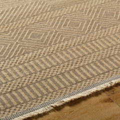 Aarion Cottage Tan Washable Area Rug