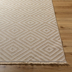 Ayn Cottage Tan/Light Beige Washable Area Rug
