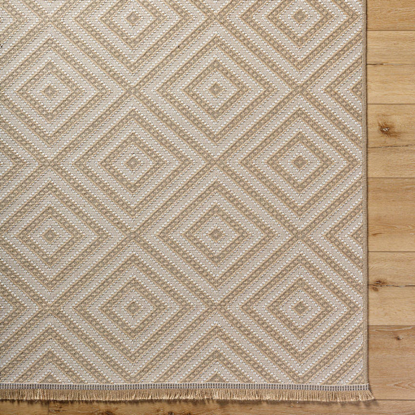 Ayn Cottage Tan/Light Beige Washable Area Rug
