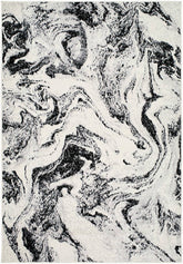 Abran Modern Black Area Rug