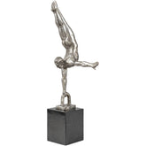Yonatan Metallic - Silver Decorative Sculpture