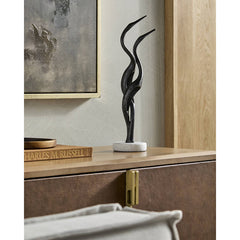 Luvia Metallic - Silver Decorative Sculpture
