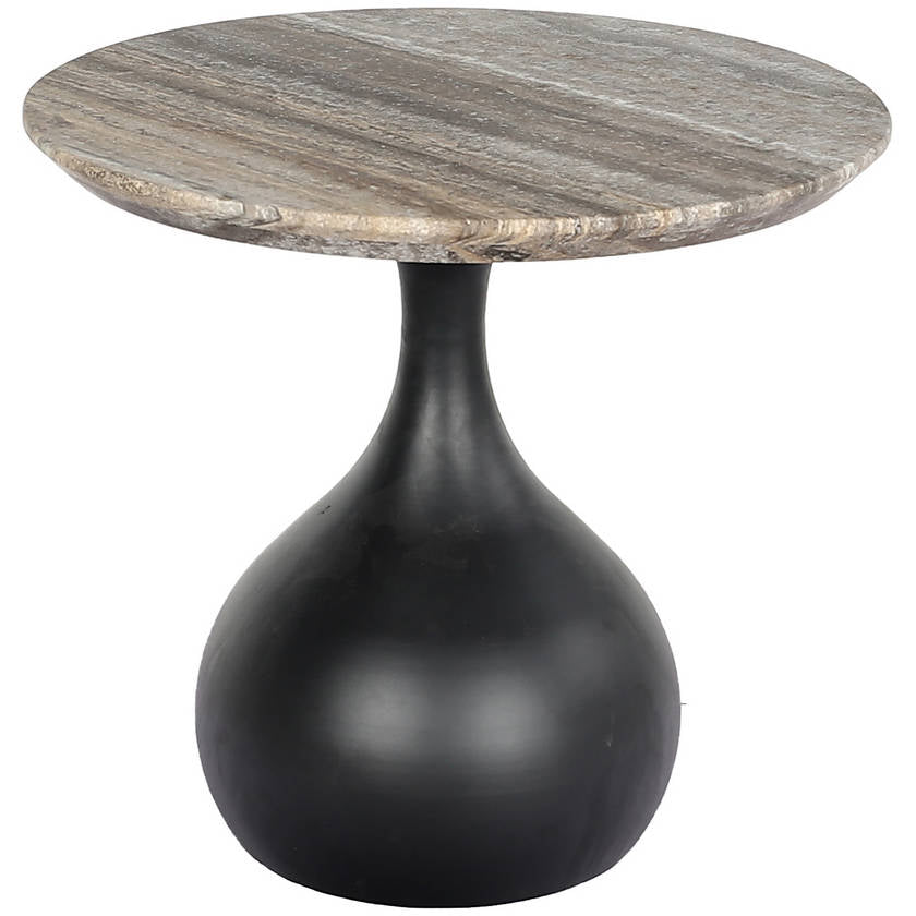 Tramane Cream/Black End Table