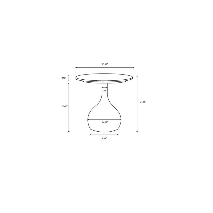 Tramane Cream/Black End Table