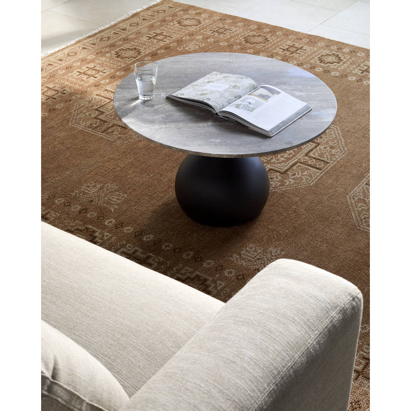 Ivin Cream/Black Coffee Table