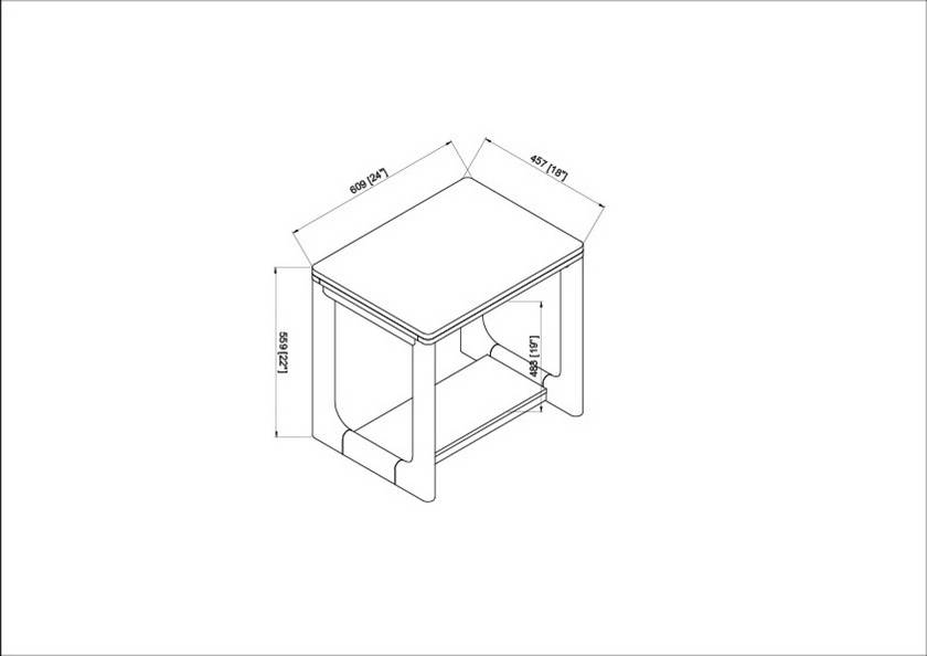 Salvatore Black End Table