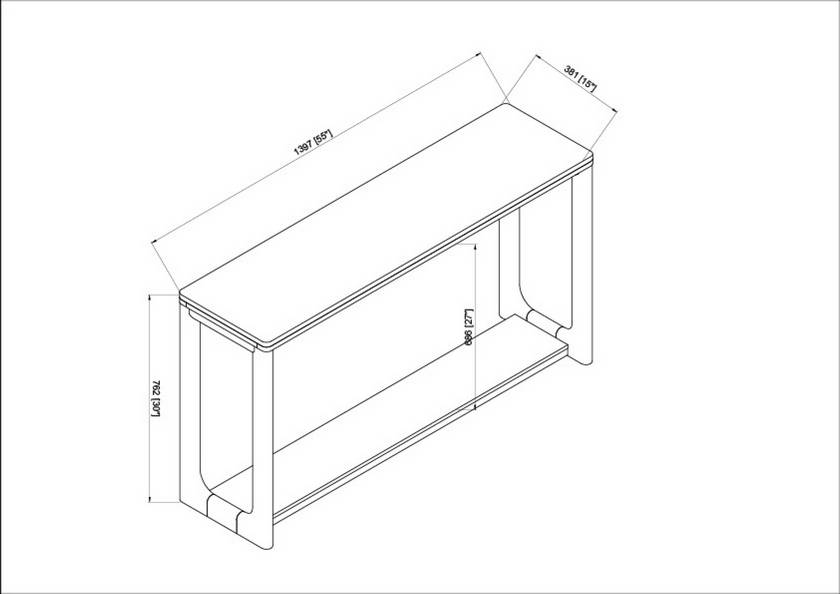 Melani Black Console Table