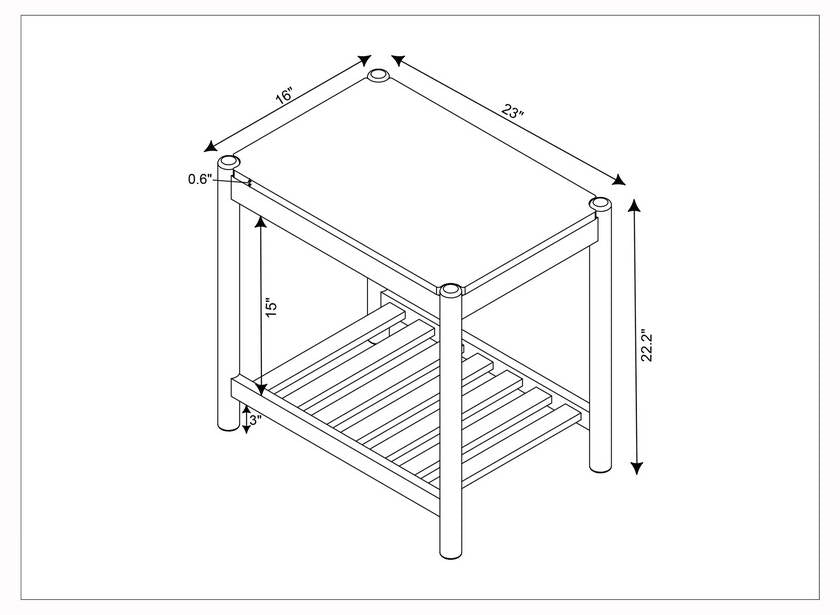 Chaka Cream/Brown End Table