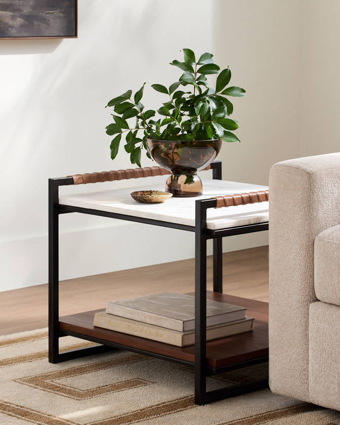 Jawaan White End Table