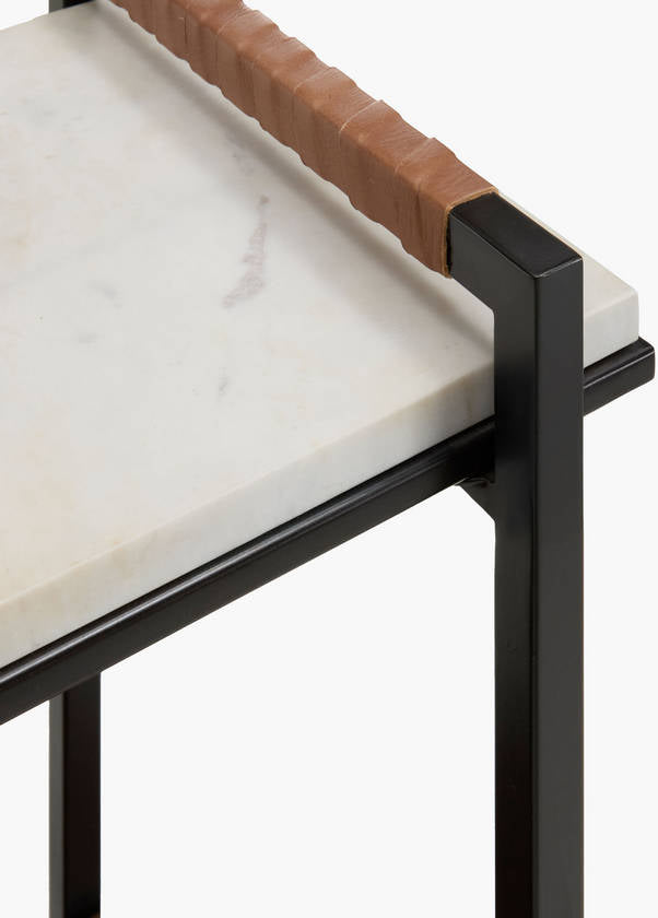 Dashan White End Table