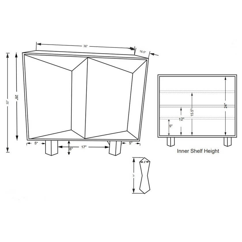 Kongmeng Brown Sideboard