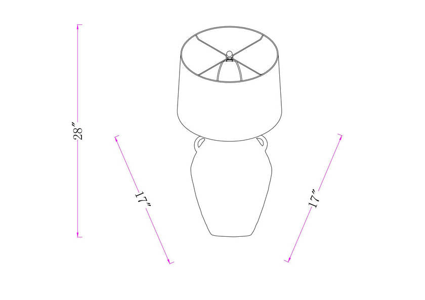 Kabir Global Red/Wheat Table Lamp