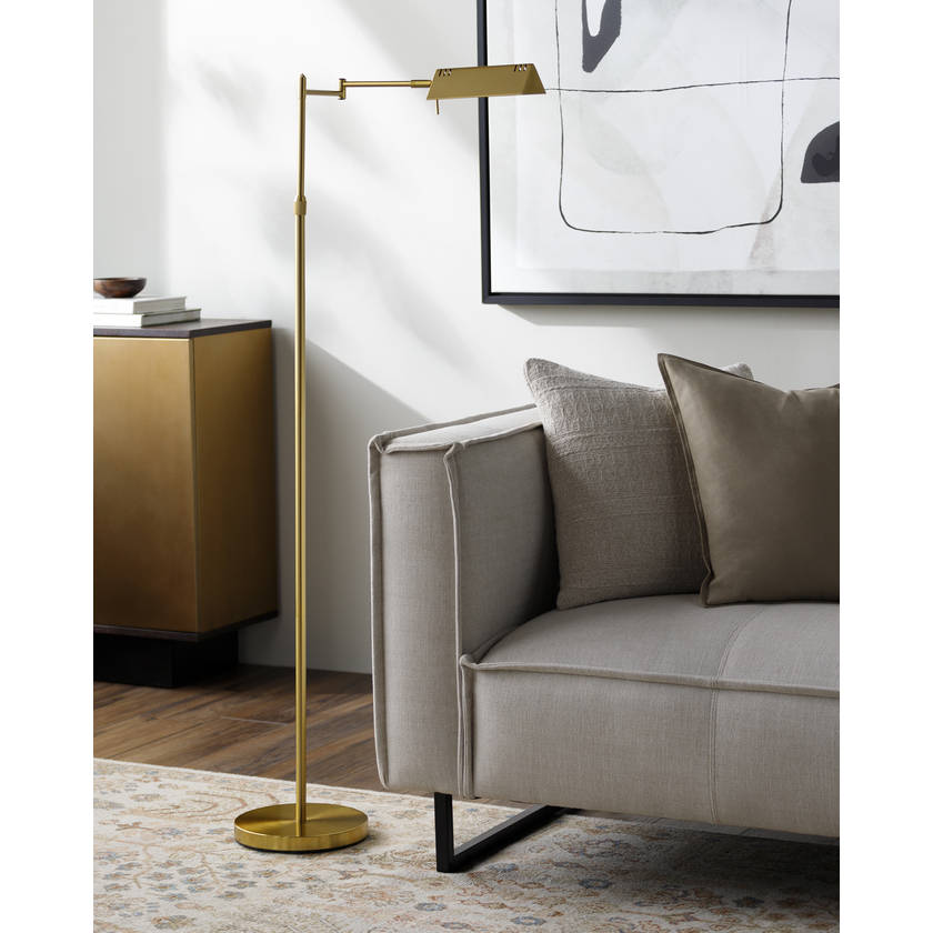 Harlen Traditional Gold Floor Lamp