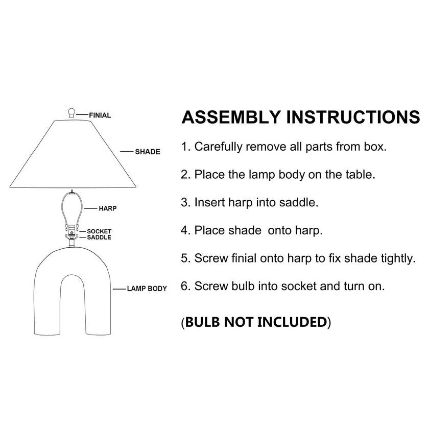 Quenten Global White Table Lamp