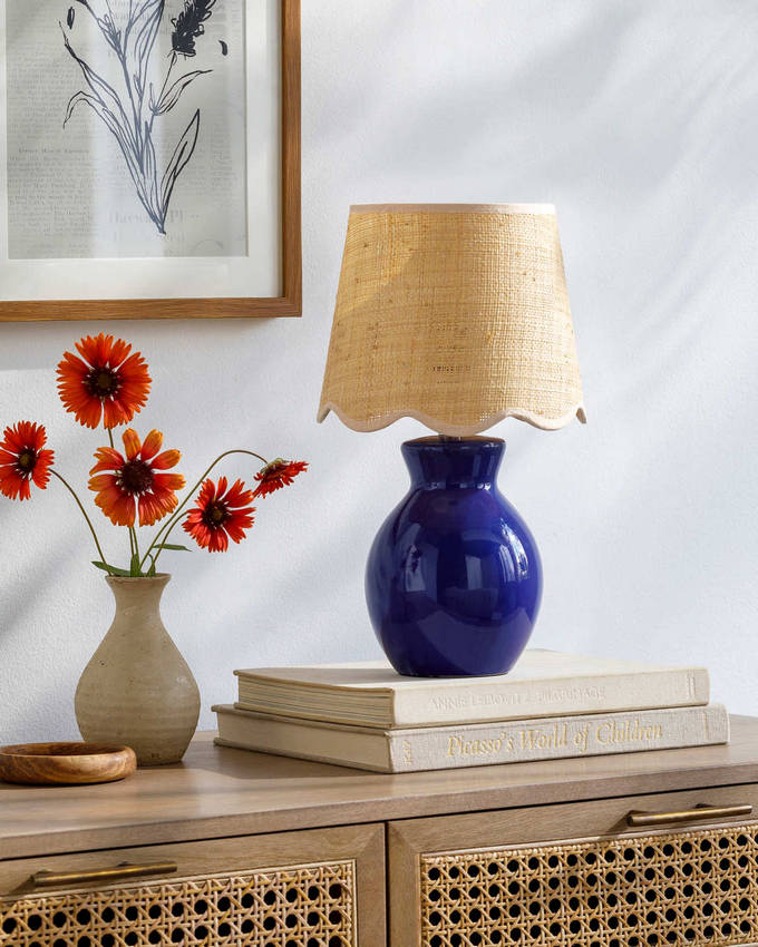 Reann Cottage Navy Table Lamp