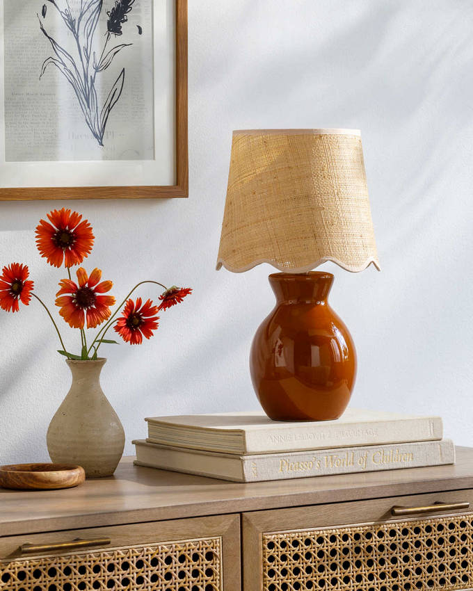 Reann Cottage Tan Table Lamp