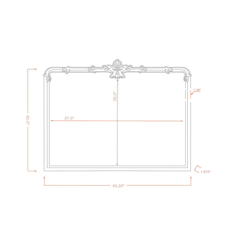 Morgen Traditional Gold Wall Mirror