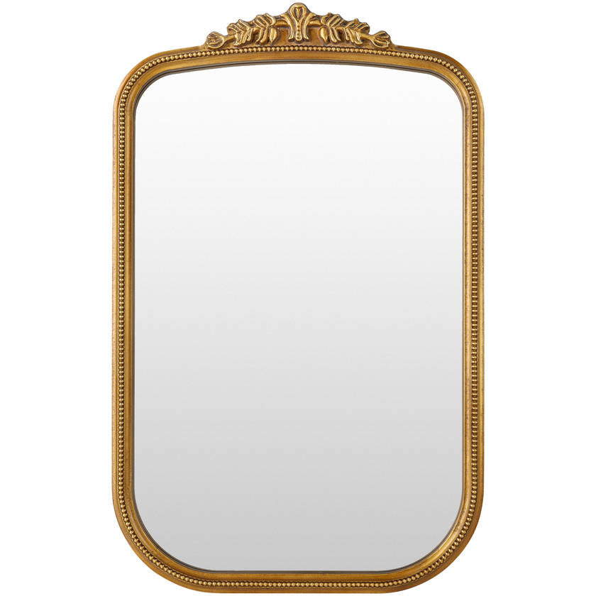 Coralee Traditional Gold Wall Mirror