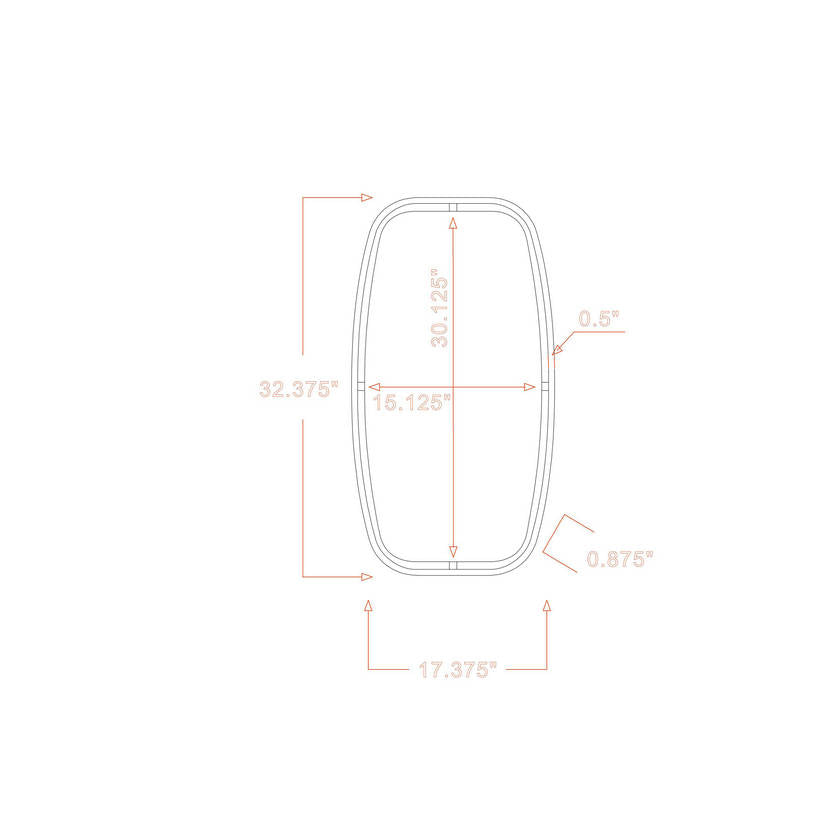 Marshawn Modern Black Wall Mirror