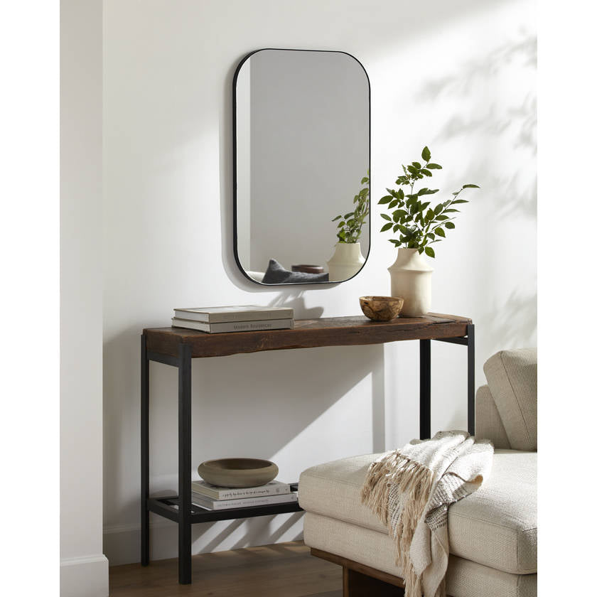 Taisha Modern Black Wall Mirror