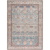 Kyeisha Traditional Pale Blue Washable Area Rug