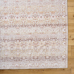 Kyna Traditional Light Brown Washable Area Rug