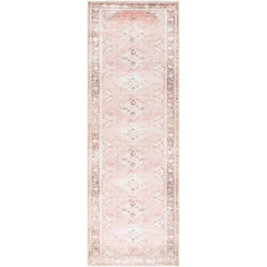 Candise Traditional Dusty Pink Washable Area Rug