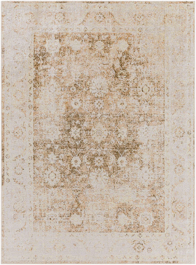 Chinenye Traditional Rust Washable Area Rug
