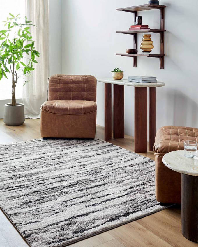 Arionne Modern Light Silver Area Rug