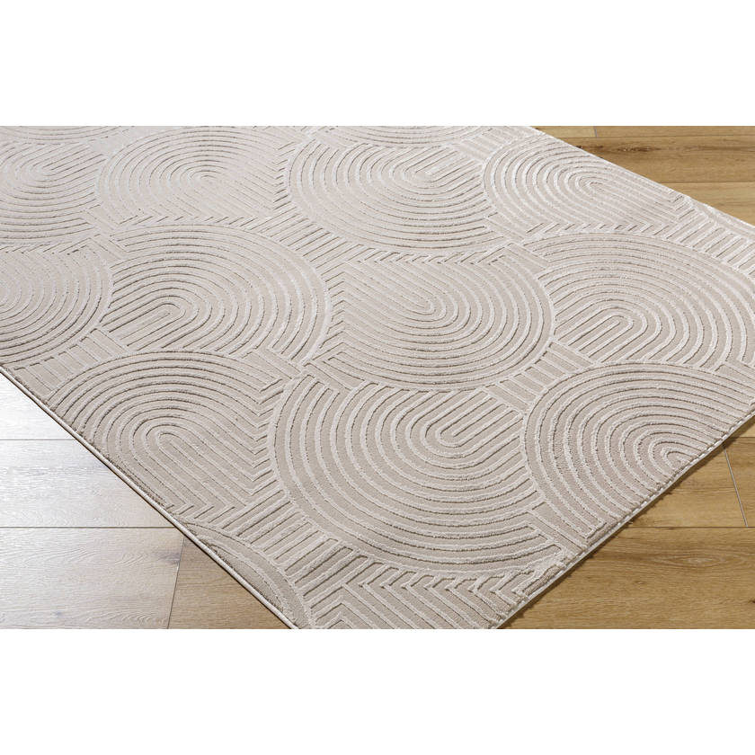 Ramsay Modern Tan/Taupe Washable Area Rug