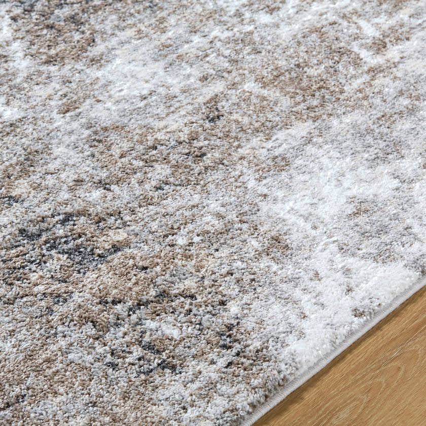 Janay Modern Black/Dark Brown Area Rug