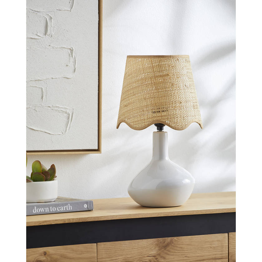 Eiman Rustic Wheat/White Table Lamp