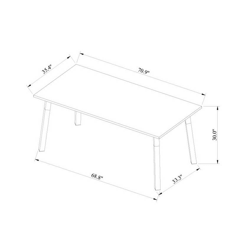 Eliesha Dark Brown Dining Table
