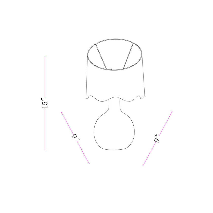 Rondy Rustic Dark Blue/Wheat Table Lamp