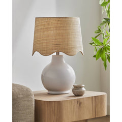 Tereza Rustic White/Wheat Table Lamp