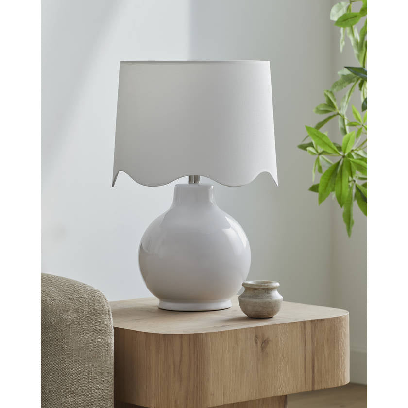 Tereza Rustic White Table Lamp