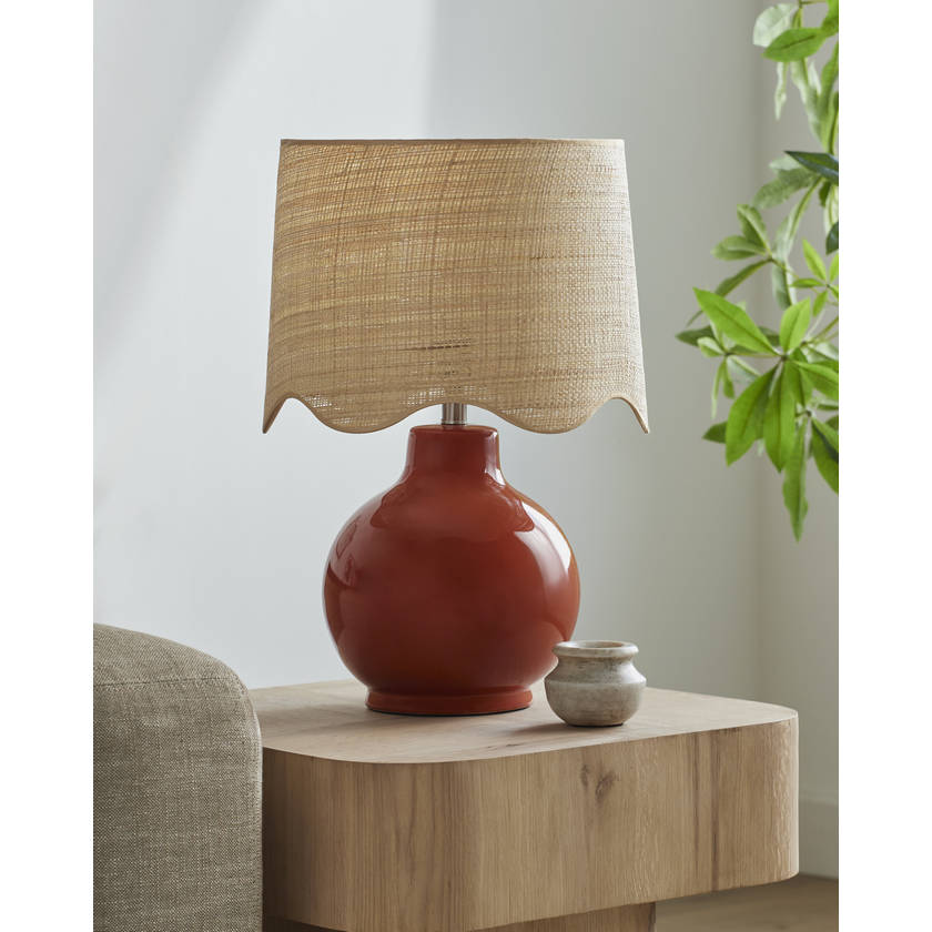 Tereza Rustic Red Table Lamp