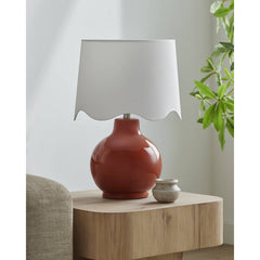 Tereza Rustic Red/White Table Lamp