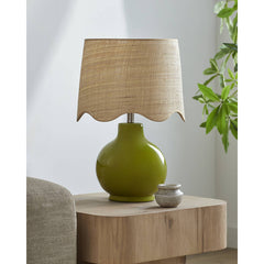 Tereza Rustic Green Table Lamp