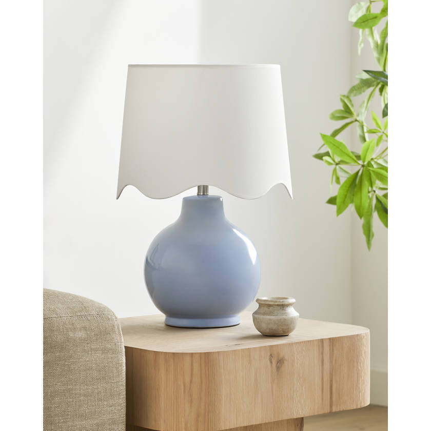 Tereza Rustic Blue/White Table Lamp