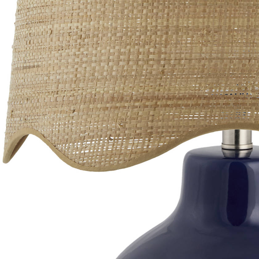 Tereza Rustic Dark Blue Table Lamp