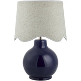 Tereza Rustic Dark Blue/Wheat Table Lamp