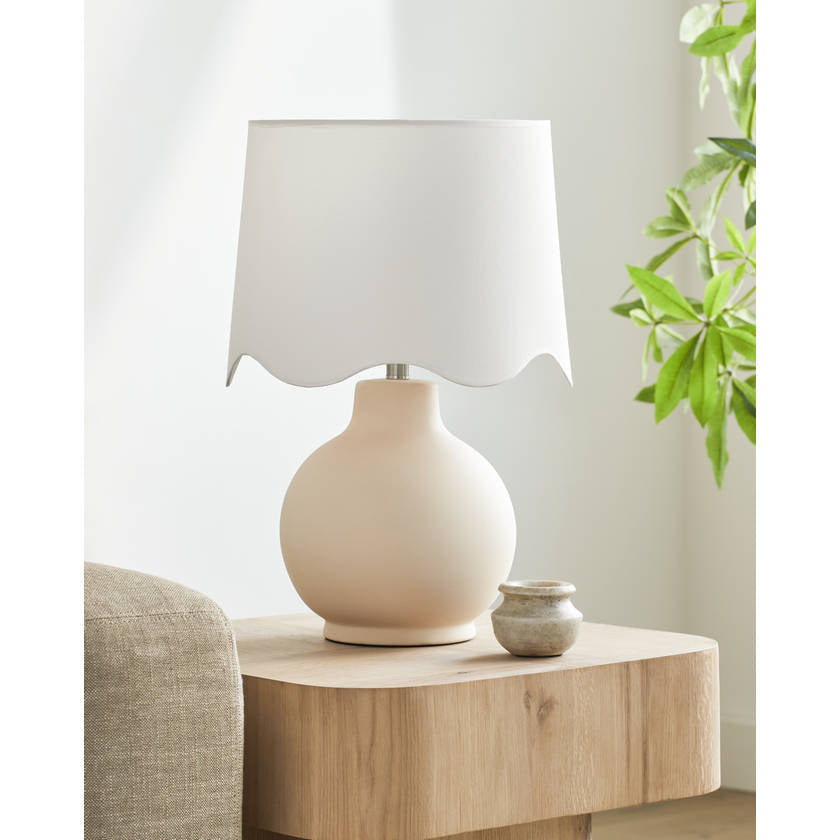 Tereza Rustic Cream/White Table Lamp