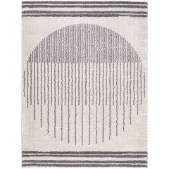 Lyndsi Global Charcoal Washable Area Rug