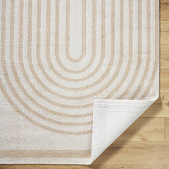 Larita Modern Beige Washable Area Rug
